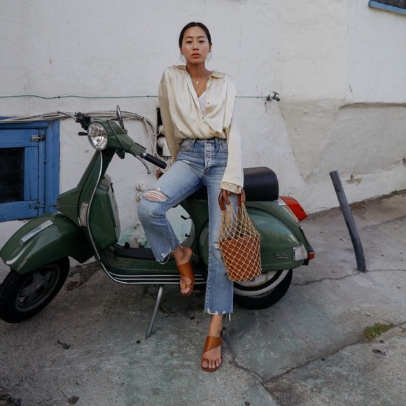 Sigerson Morrison Marcel Leather Silver Mirrored Metallic Block Heeled Sandal - Picture 2 of 15